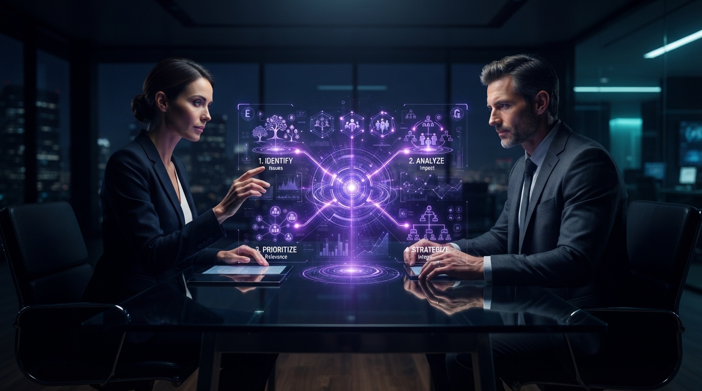 Editorial illustration for How C-Suite Executives Can Use AI to Identify and Prioritize Material ESG Issues
